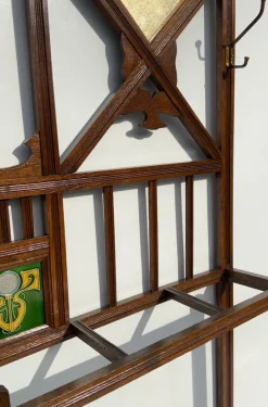 New Pamono Antique Oak Coat Rack, 1890s