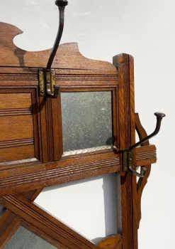 New Pamono Antique Oak Coat Rack, 1890s
