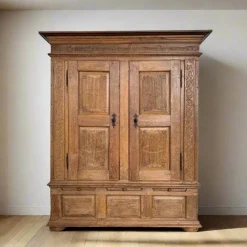 Pamono Antique Oak Cupboard, Germany, 1836> Cabinets & Wardrobes