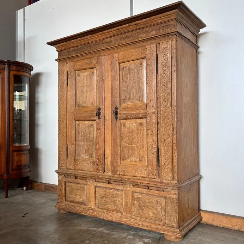 Pamono Antique Oak Cupboard, Germany, 1836> Cabinets & Wardrobes