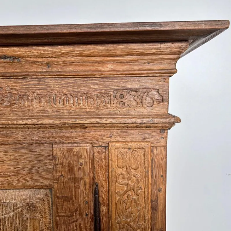 Pamono Antique Oak Cupboard, Germany, 1836> Cabinets & Wardrobes