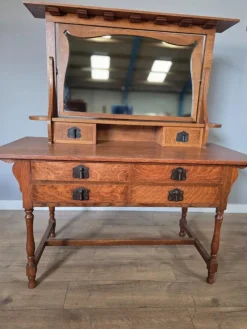 Pamono Antique Oak Newlyn Dressing Table from Heals of London><noscript><img width=
