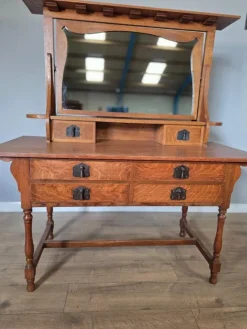 Pamono Antique Oak Newlyn Dressing Table from Heals of London><noscript><img width=