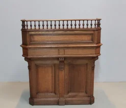 Pamono Antique Oak Old Checkout Counter> Worktables & Workbenches