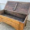 Pamono Antique Oak Trunk, 19th Century