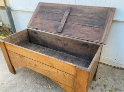 Pamono Antique Oak Trunk, 19th Century