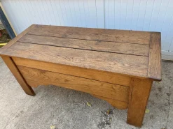 Pamono Antique Oak Trunk, 19th Century