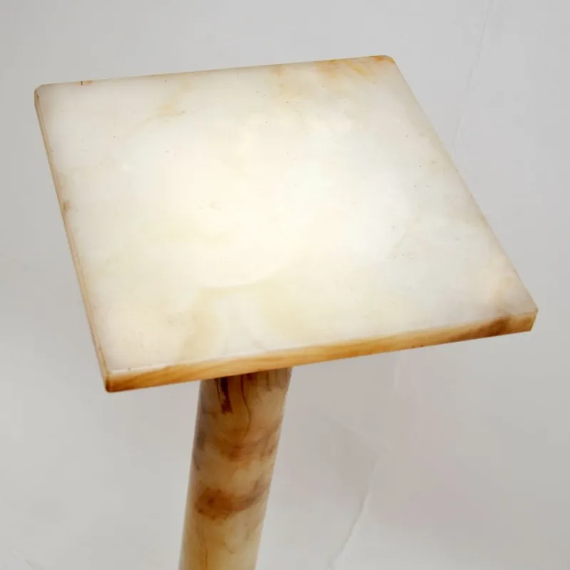 Pamono Antique Onyx and Brass Column, 1910s> Pedestals And Columns