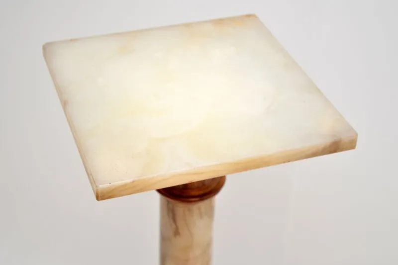 Pamono Antique Onyx and Brass Column, 1910s> Pedestals And Columns