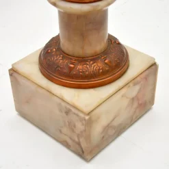 Pamono Antique Onyx and Brass Column, 1910s><noscript><img width=