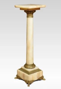 Pamono Antique Onyx Marble Pedestal> Pedestals And Columns