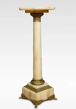 Pamono Antique Onyx Marble Pedestal><noscript><img width=