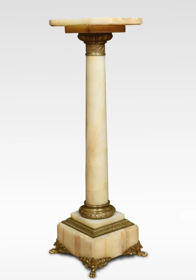 Pamono Antique Onyx Marble Pedestal> Pedestals And Columns
