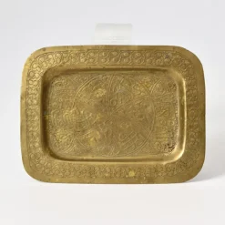 Clearance Pamono Antique Ottoman Brass Tray, 1890s