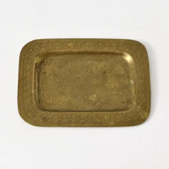 Clearance Pamono Antique Ottoman Brass Tray, 1890s