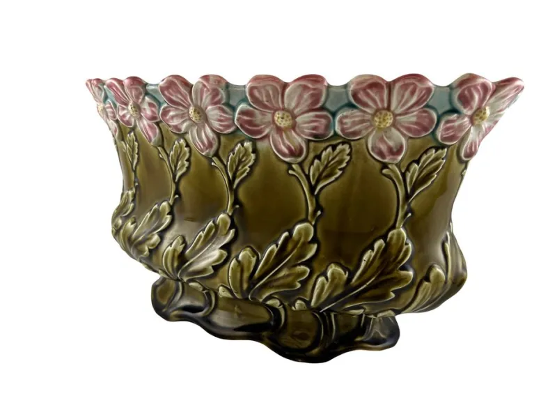 Pamono Antique Oval Jardiniere, 1920s> Planters And Jardiniere