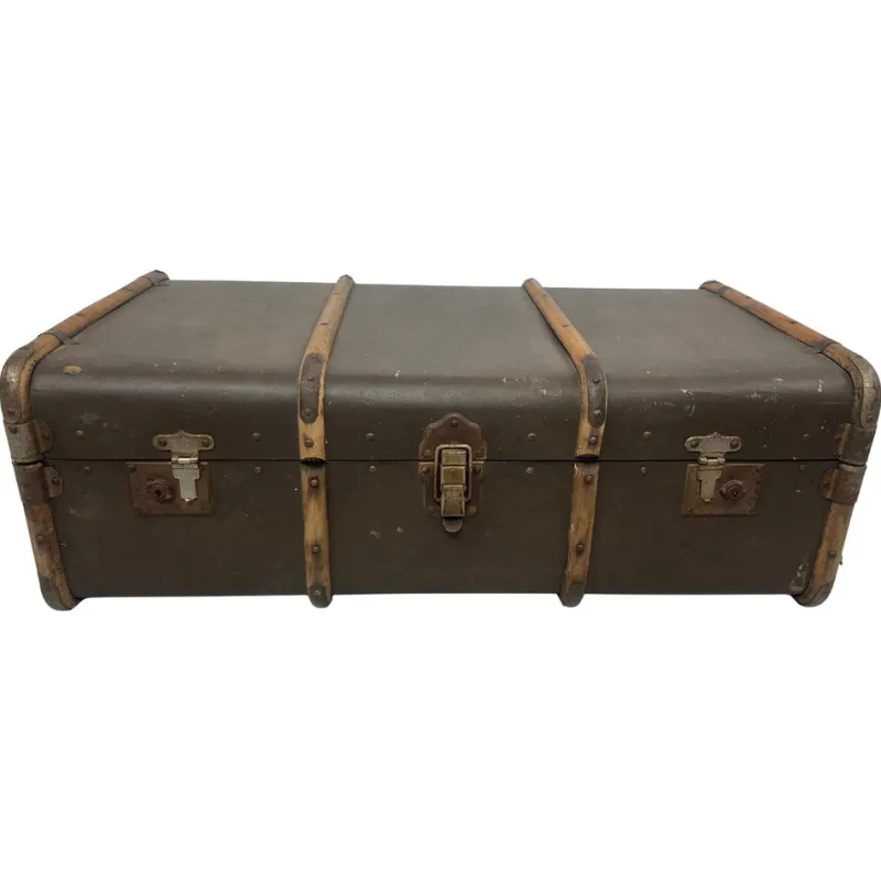 Pamono Antique Overseas Travel Case> Trunks Crates & Baskets