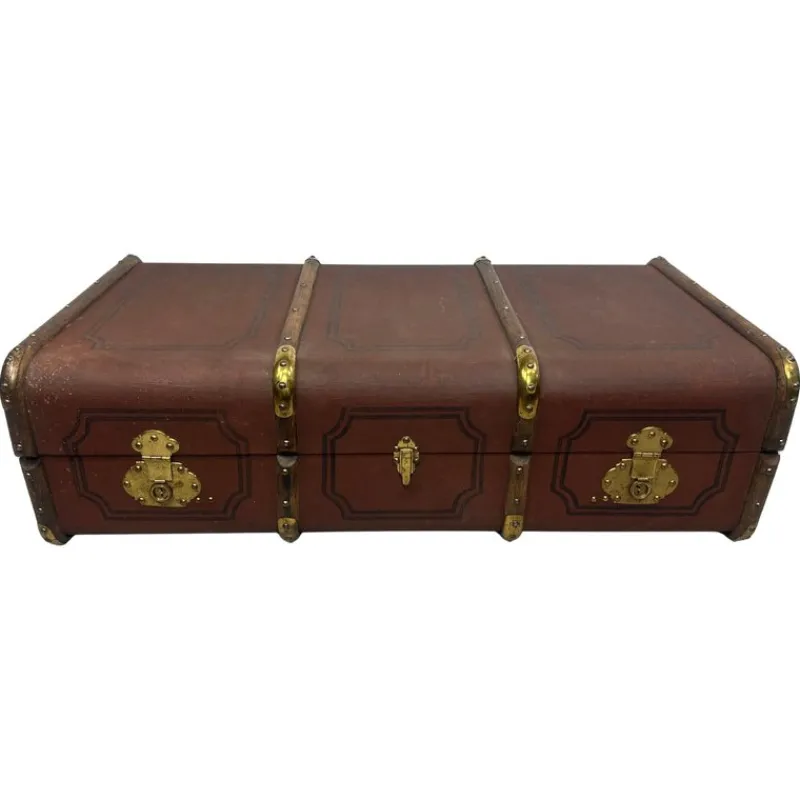 Pamono Antique Overseas Travel Case> Trunks Crates & Baskets
