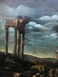 Pamono Antique Paintings, Oil on Canvas, Framed, Set of 2><noscript><img width=