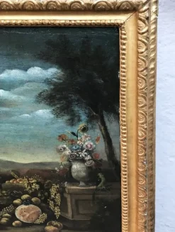Pamono Antique Paintings, Oil on Canvas, Framed, Set of 2><noscript><img width=
