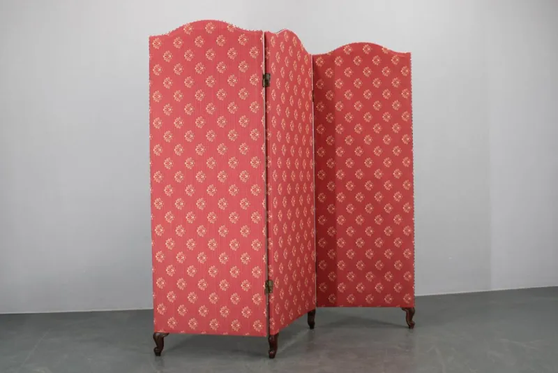 Best Pamono Antique Paravan with Fabric, 1900