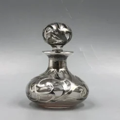 Online Pamono Antique Perfume Bottle in Sterling Silver Overlay, 1900s
