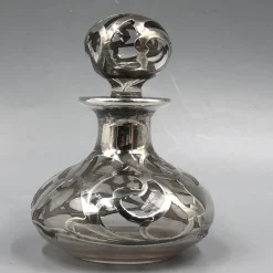 Online Pamono Antique Perfume Bottle in Sterling Silver Overlay, 1900s