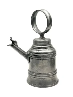 Pamono Antique Pewter Bell Jug, Switzerland, 1890s> Bottles, Carafes & Jugs
