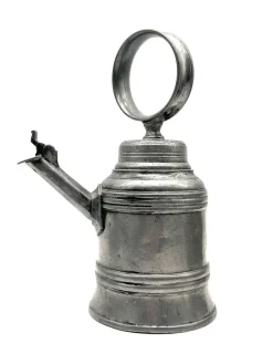 Pamono Antique Pewter Bell Jug, Switzerland, 1890s><noscript><img width=