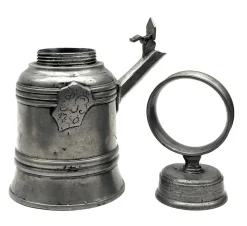 Pamono Antique Pewter Bell Jug, Switzerland, 1890s><noscript><img width=