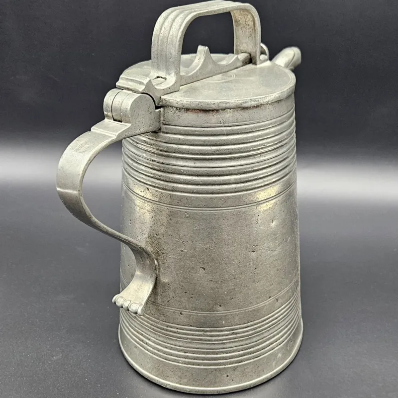 Sale Pamono Antique Pewter Can, 1830s