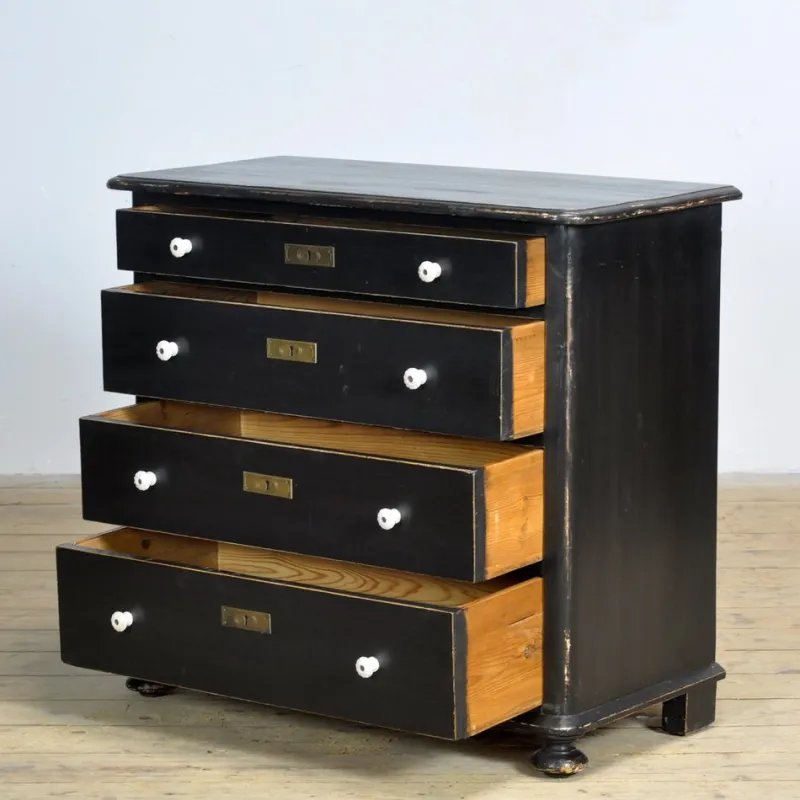 Pamono Antique Pine Chest of Drawers, 1910s