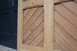 Pamono Antique Pine Door with Glass, 1890s><noscript><img width=