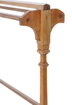 Pamono Antique Pine Towel Rail Stand, 1900s><noscript><img width=