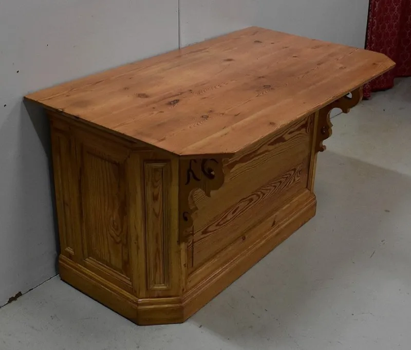 Outlet Pamono Antique PInewood Shop Counter, 1900s