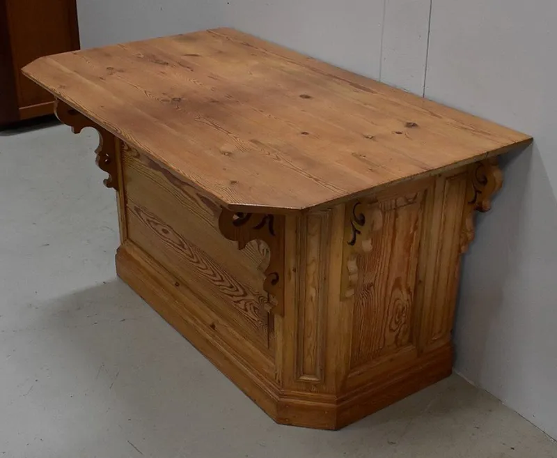 Outlet Pamono Antique PInewood Shop Counter, 1900s