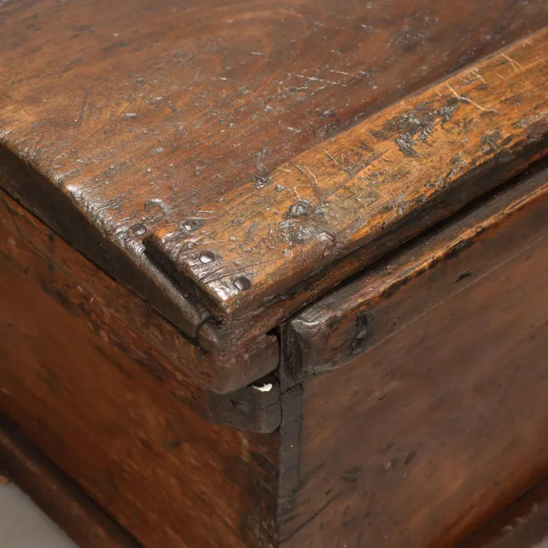 Sale Pamono Antique Poplar Chest with Painted Interior, Italy, 18th Century