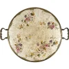 Sale Pamono Antique Porcelain Tray with Brass Frame, Handles and Feet, 1920s