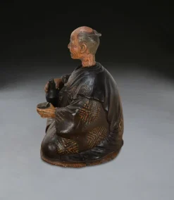 New Pamono Antique Pottery Nodding Figure, 1850
