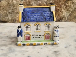 Pamono Antique Pottery Wesleyan Chapel Money Box with Helen Nash Windsor Inscription, 1850s> Trunks Crates & Baskets