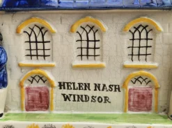 Pamono Antique Pottery Wesleyan Chapel Money Box with Helen Nash Windsor Inscription, 1850s><noscript><img width=