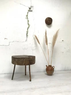 New Pamono Antique Primitive Butcher's Block in Raw Wood