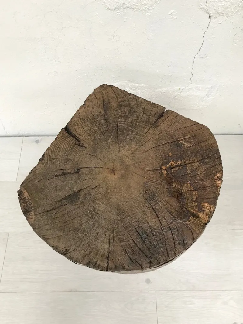 New Pamono Antique Primitive Butcher's Block in Raw Wood