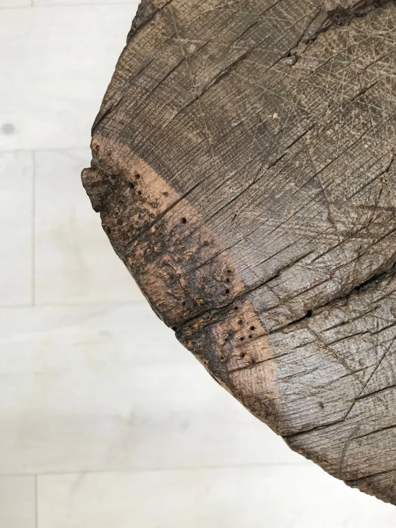 New Pamono Antique Primitive Butcher's Block in Raw Wood