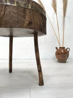 New Pamono Antique Primitive Butcher's Block in Raw Wood