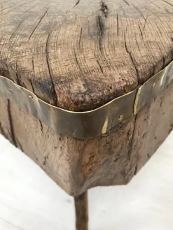 New Pamono Antique Primitive Butcher's Block in Raw Wood