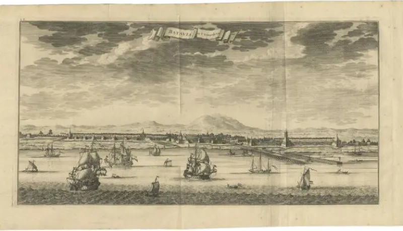 Sale Pamono Antique Print of Batavia in the Dutch East Indies, 1726