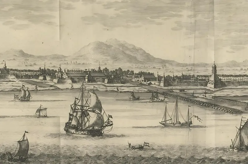 Sale Pamono Antique Print of Batavia in the Dutch East Indies, 1726