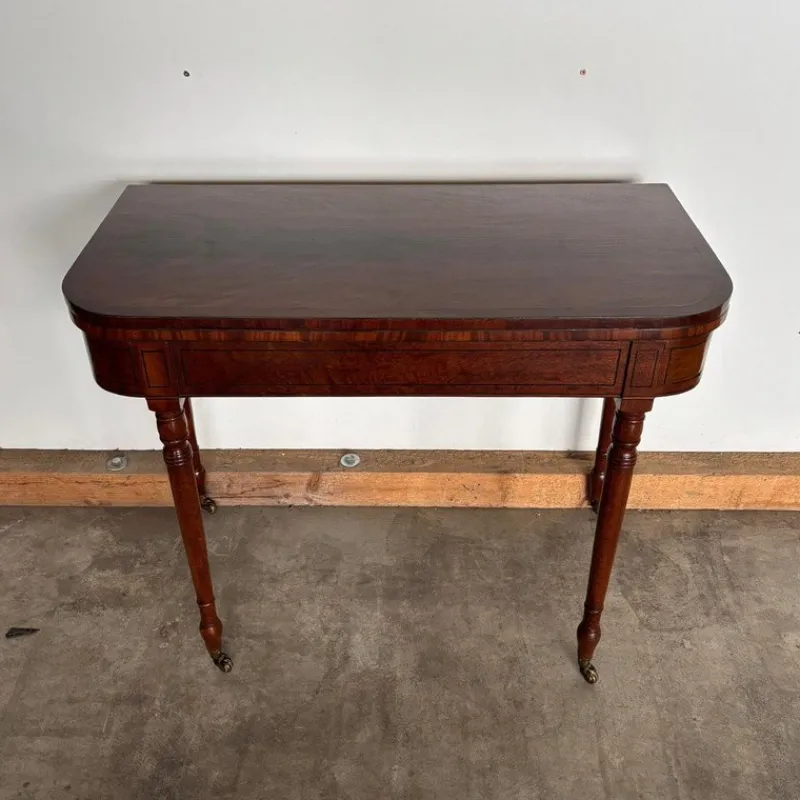 Pamono Antique Pyramid Mahogany Console, England, 1820> Game Tables