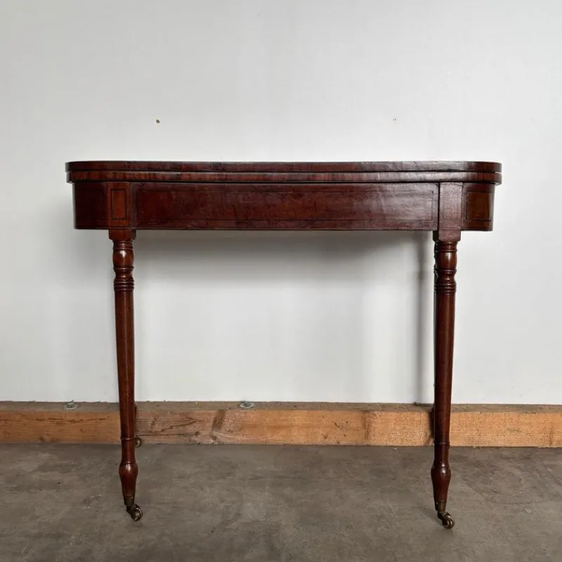 Pamono Antique Pyramid Mahogany Console, England, 1820> Game Tables